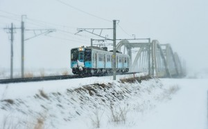 雪景色の走行写真　701